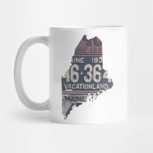 Vintage Maine License Plates Mug